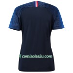 Camisolas de Futebol França Mulher Equipamento Principal Copa do Mundo 2018 Manga Curta